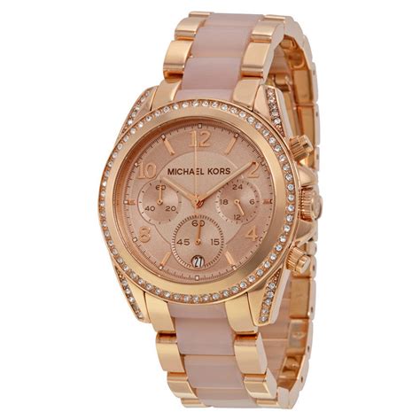 michael kors blair watch rose gold mk5943|Michael Kors Women's Blair Chronograph Rose Gold .